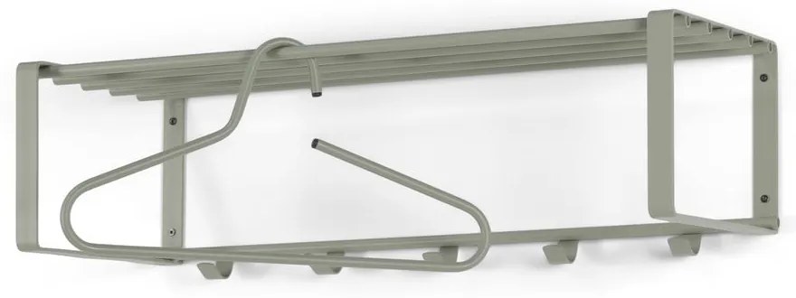 Attaccapanni da parete verde polveroso in metallo con scaffale 70 cm Rex – Spinder Design