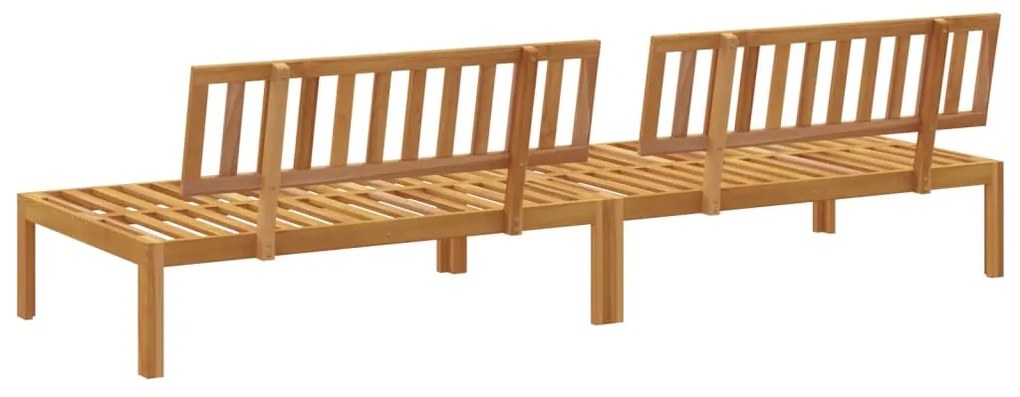 Divani centrali da giardino pallet 2pz legno massello di acacia