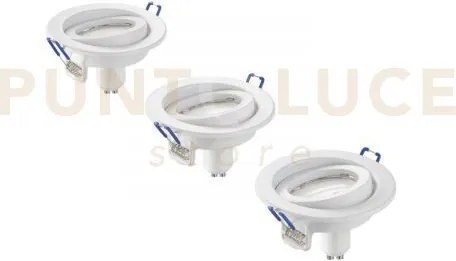 Kit  3 pezzi  incassi led matrix orientabili bianchi 3 luci attacco...