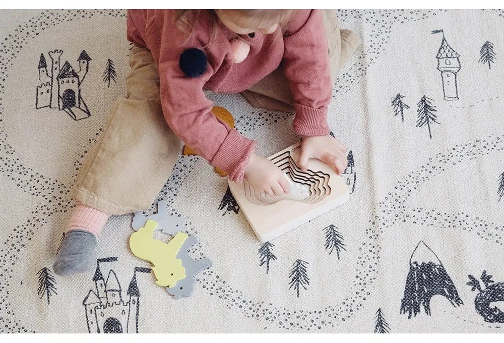 Puzzle a inserimento in legno Lion - Kindsgut