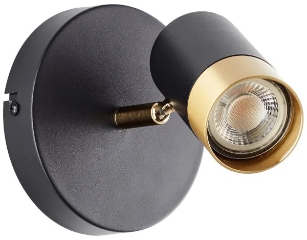 Brilliant - Faretto da parete a LED VIGOLO 1xGU10/5W/230V nero/oro