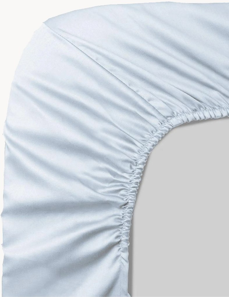 Lenzuolo con angoli boxspring in raso di cotone Ava