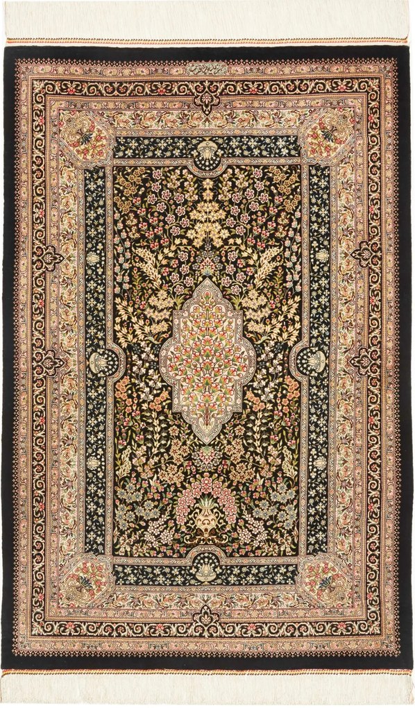 Ghom Tappeto persiano 80x120 Verde (Iran) Annodato A Mano