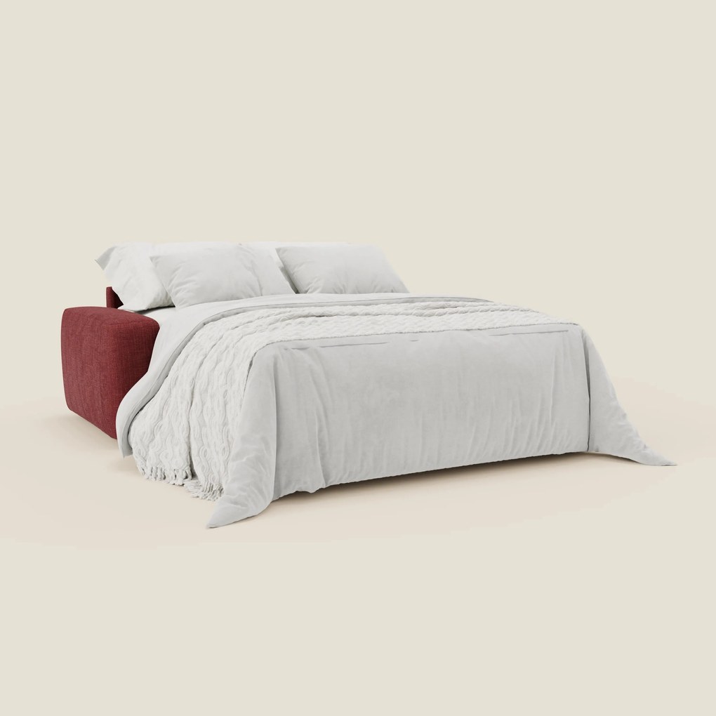 Cloud Divano letto materasso H17 cm dai morbidi cuscini in tessuto impermeabile T06 rosso