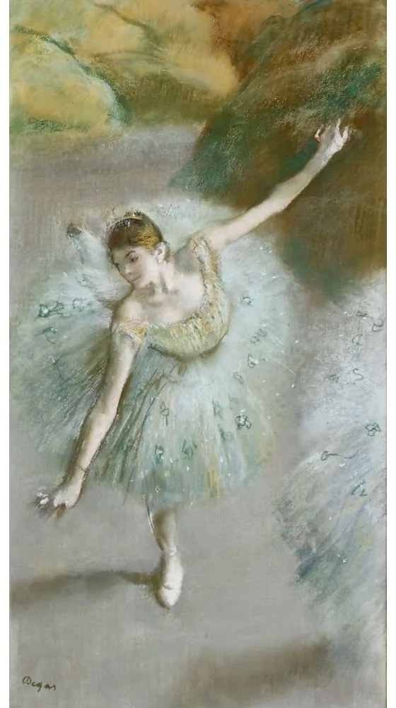 Riproduzione pittorica 30x55 cm Edgar Degas - Dancer in Green - Fedkolor