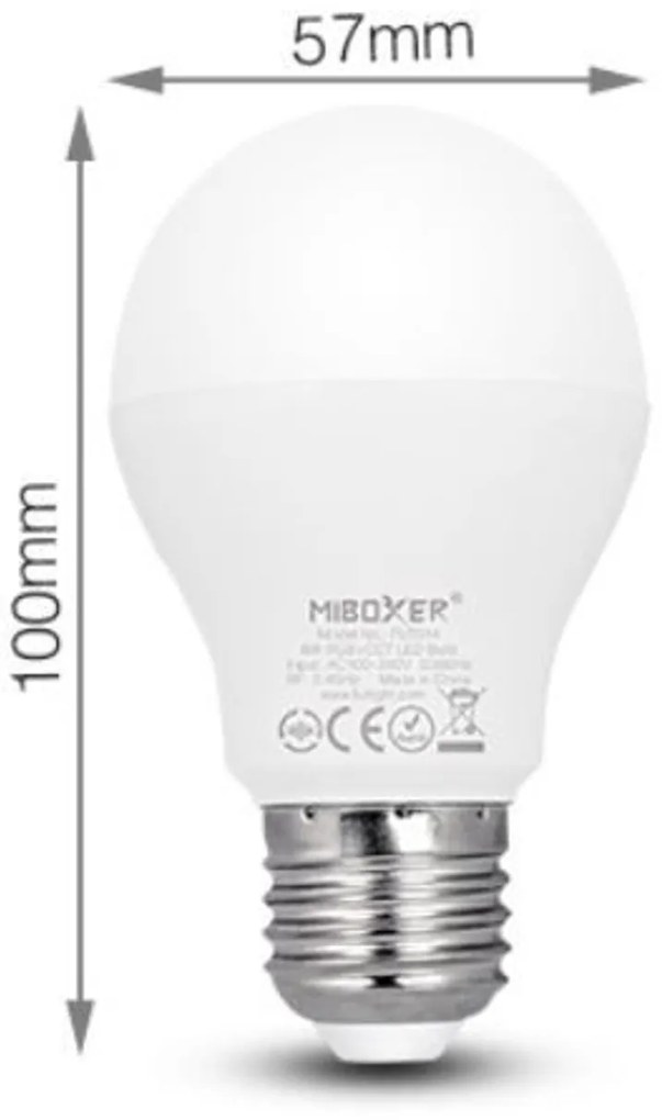 Lampadina LED E27 A60 6W RGB+CCT Dimmerabile Mi-Boxer Professional Colore RGB+CCT