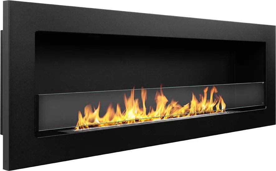 Camino a Bioetanolo da Incasso 120x15x40 cm Livorno 120 Nero...