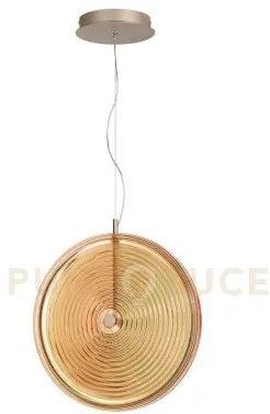 Sospensione jokey grande ambra 1 luce led 3000k 1087lm 17w d.45cm