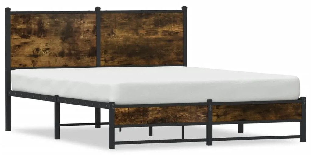 Giroletto Senza Materaso İn Metallo Rovere Fumo 140x200 Cm /
