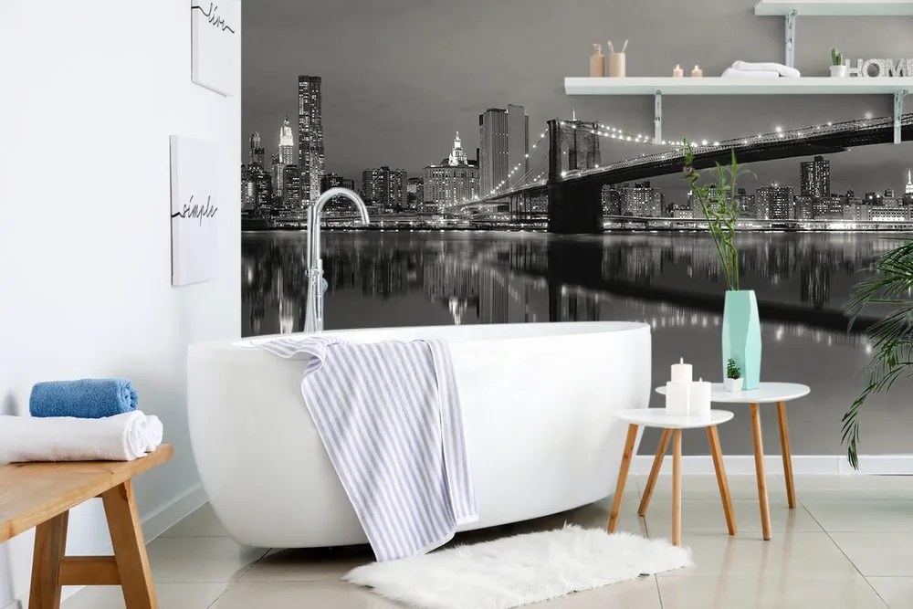 Carta da parati – Ponte in bianco e nero a Manhattan