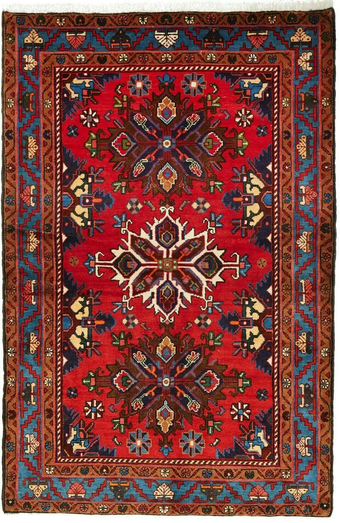 Hamedan Tappeto 210 x 140 (Iran) Annodato A Mano