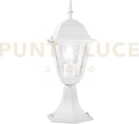 Lume-paletto roma bianco 1 luce attacco e27 ip44 14,6x14,6x39cm