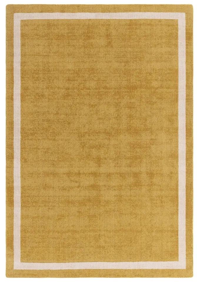 Tappeto in lana giallo ocra tessuto a mano 200x300 cm Albi - Asiatic Carpets