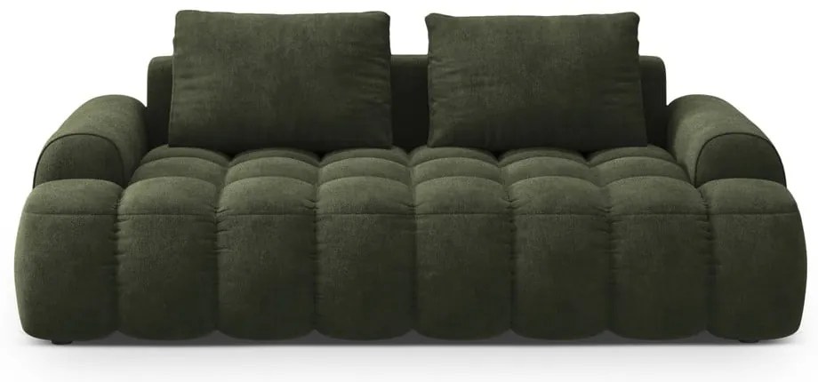 Divano verde con rivestimento in velluto 200 cm Linz – Cosmopolitan Design