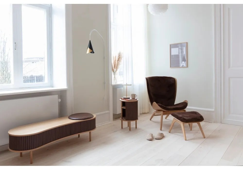 Tavolo TV marrone in rovere 140x40 cm Audacious - UMAGE