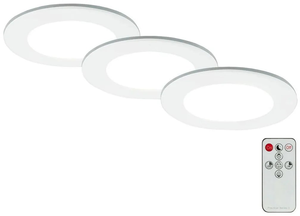 Briloner - SET 3x Lampada LED da incasso per bagni LED/4,8W/230V IP44 + +TC