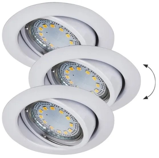 Rabalux 1049 - SET 3xLED Lampada da incasso LITE 3xGU10-LED/3W/230V
