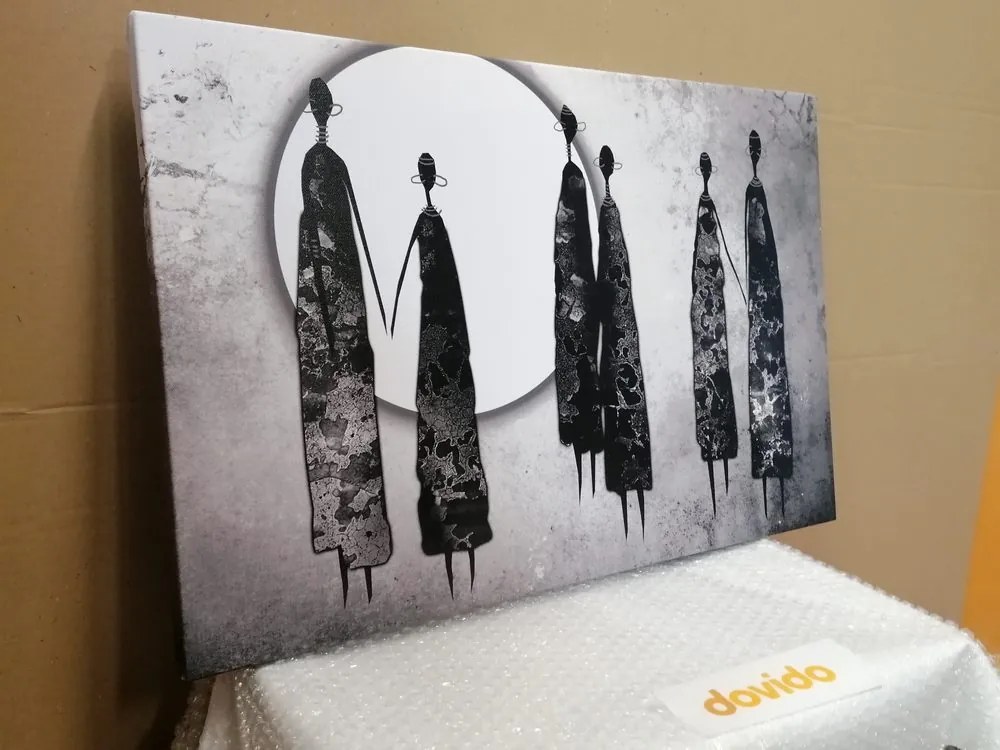 Quadro su tela – Donne africane in bianco e nero