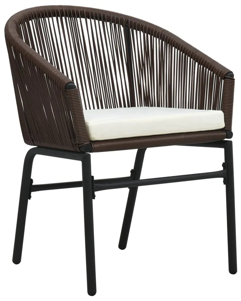 Set mobili da pranzo da giardino 9 pz marrone
