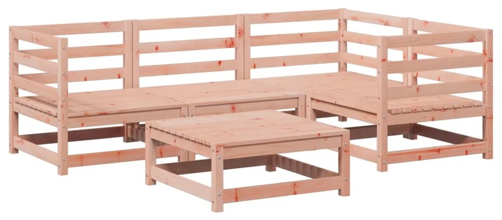 Set divani da giardino 5 pz in legno massello abete douglas