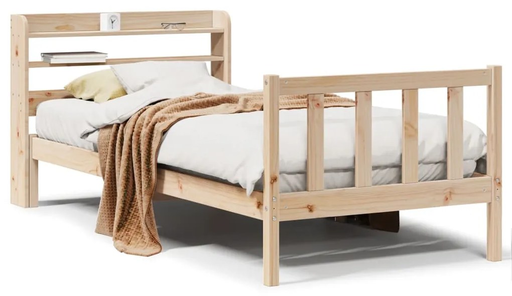 Letto senza materasso 75x190 cm in legno massello pino