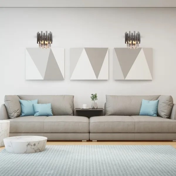 Applique di cristallo MADISON 2xE14/40W/230V cromo