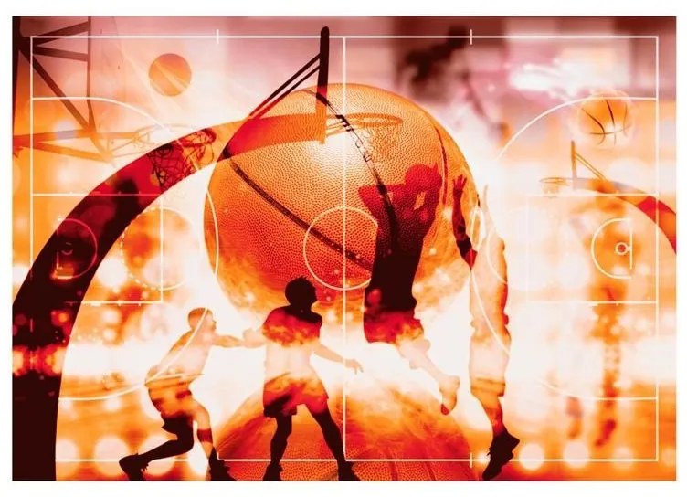 Fotomurale adesivo  Il mio sport: pallacanestro  Larghezza x Altezza Home decor 245x175