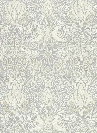 Morris & Co. Tapete Pure Dove & Rose - Cloud Grey
