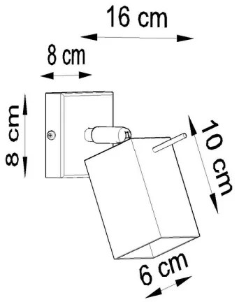 Faretto da parete MERIDA 1xGU10/40W/230V nero