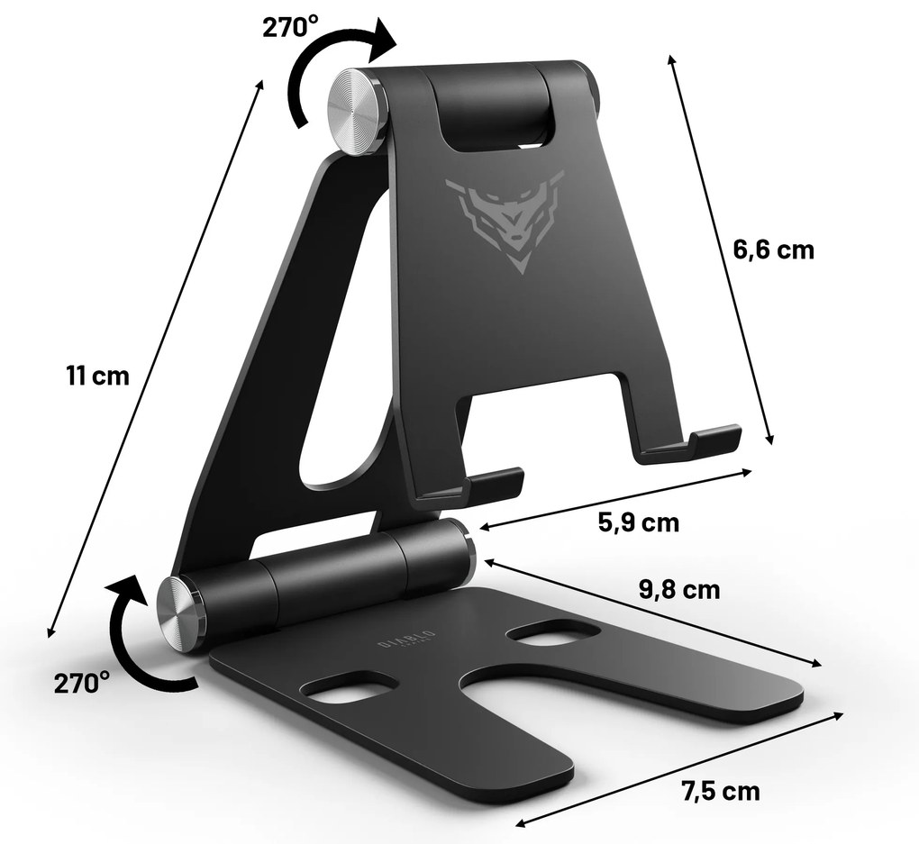 Porta cellulare da tavolo in alluminio, porta cellulare da tavolo Diablo X-Dock