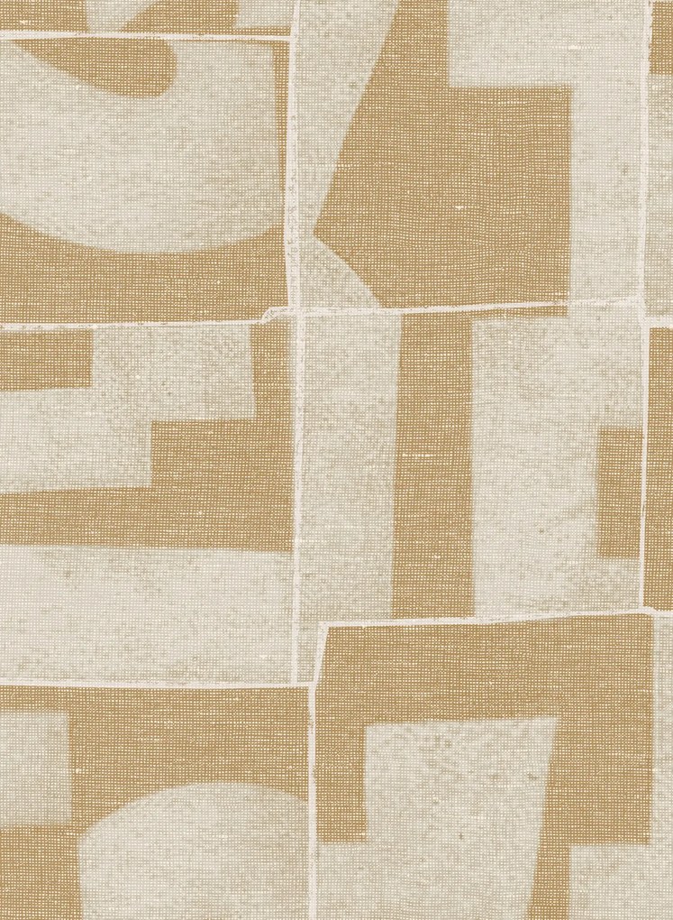 Patchwork Tapete Module von Arte - Beige/ Gelb