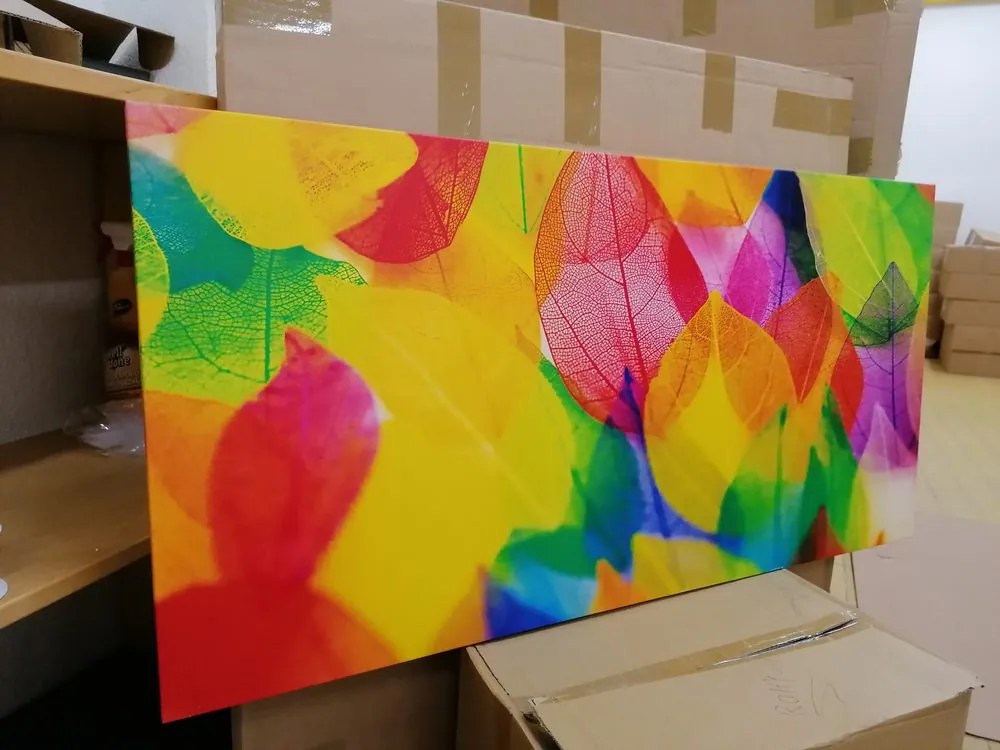 Quadro su tela – Foglie in colori autunnali