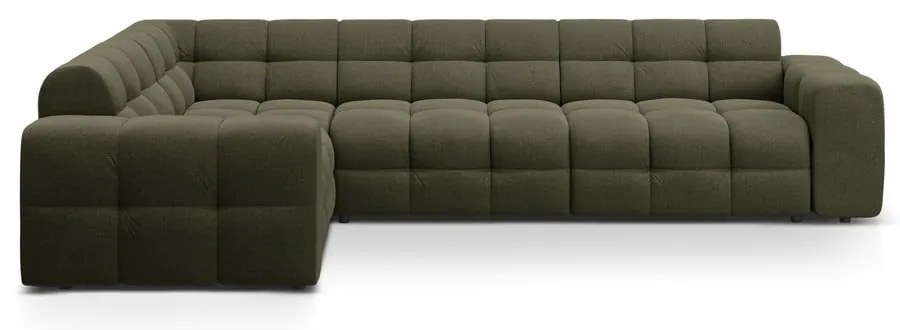 Divano angolare verde (con penisola a sinistra/a L) Kendal – Micadoni