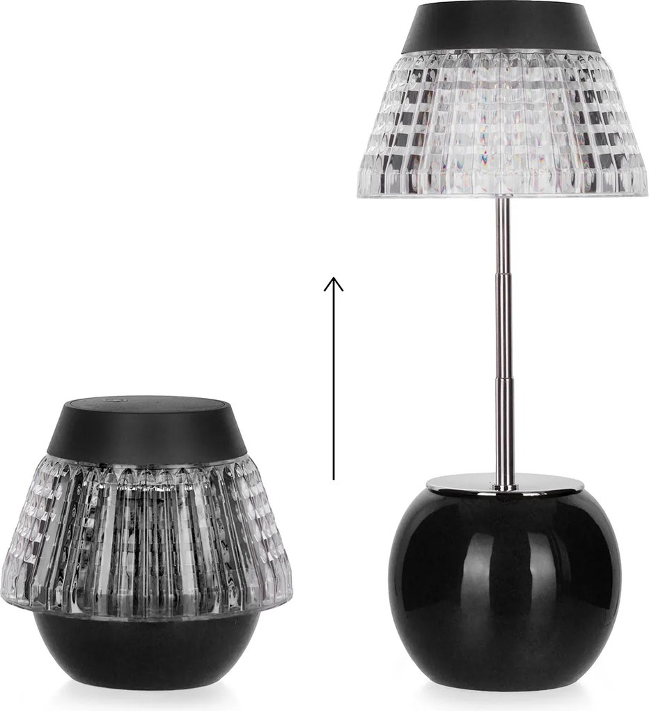 Lampada da tavolo touch portatile nera