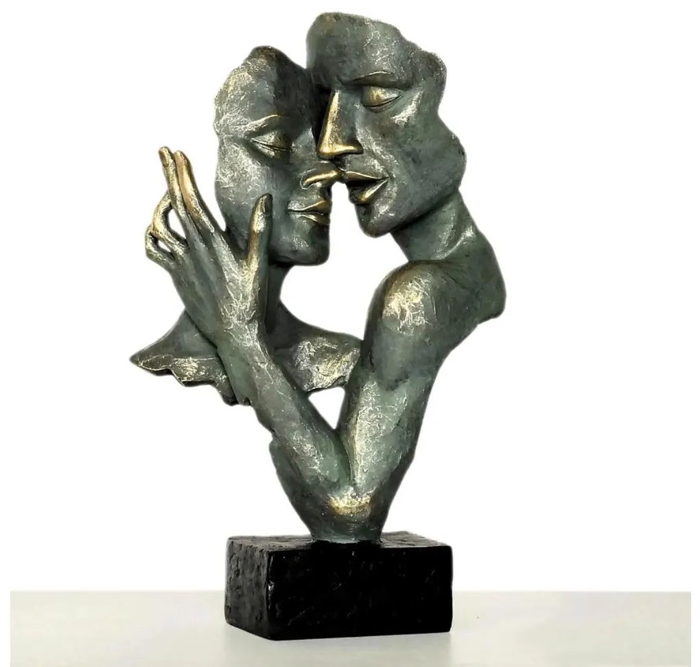 Decorazione da tavolo 31,5 x 9,5 x 19 cm in resina con finitura patinata