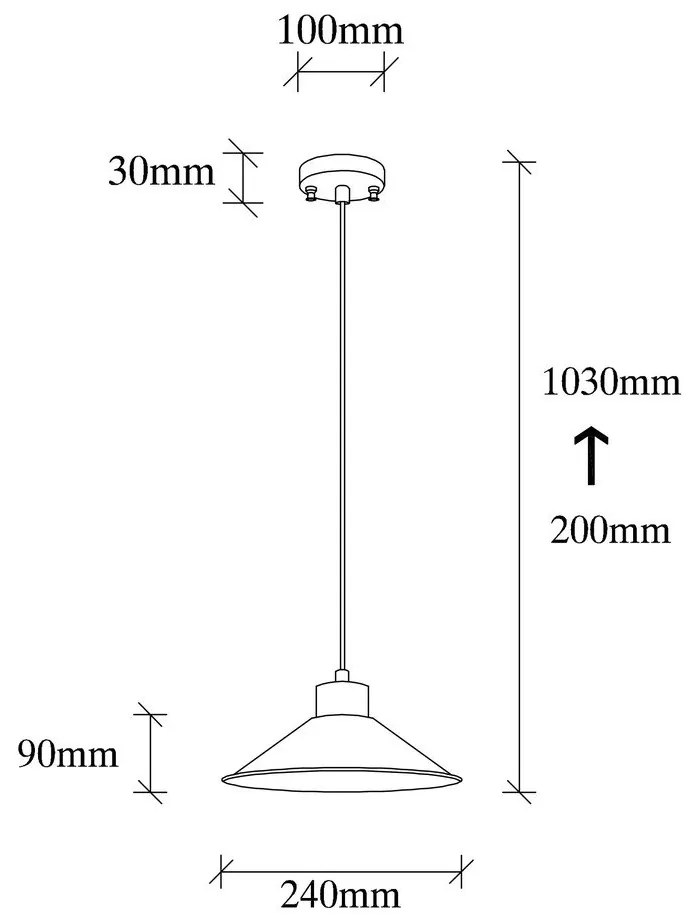 Lampadario blu con paralume in metallo ø 24 cm Gece – Opviq lights