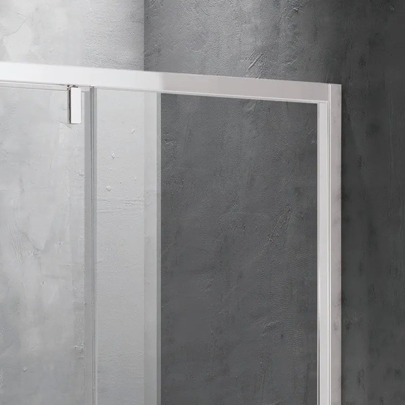 Box doccia 90x130 telaio bianco vetro 8mm | KSA5000B - KAMALU