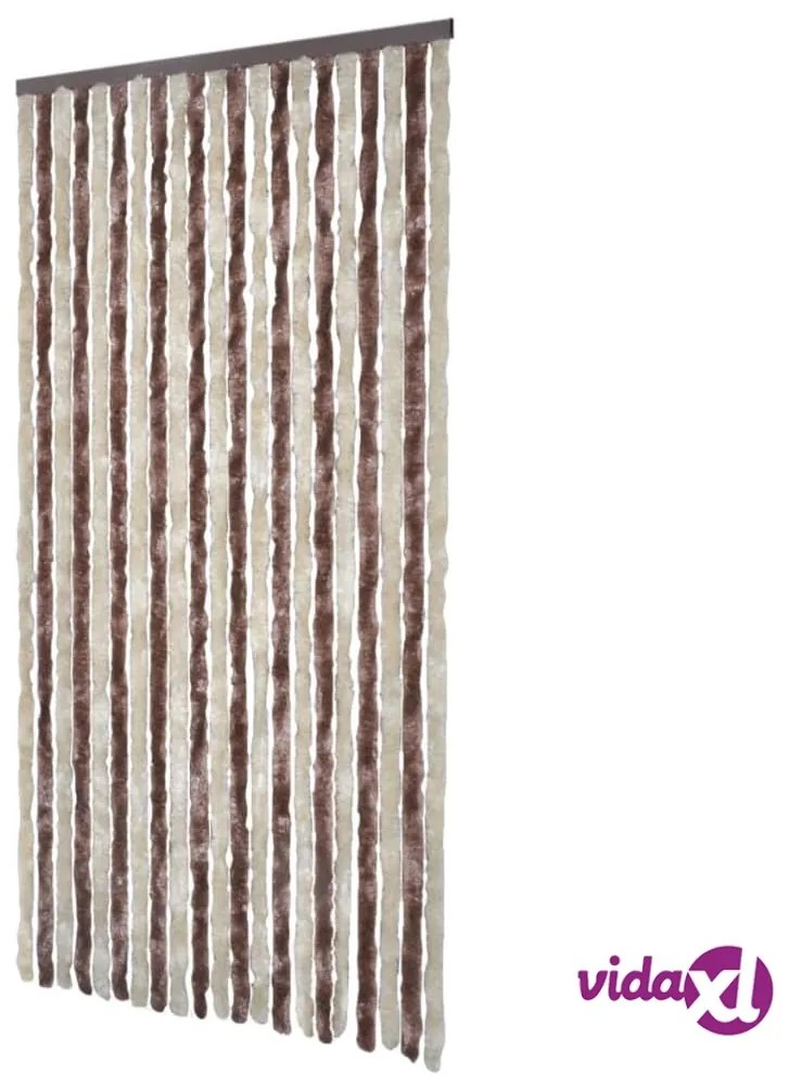 vidaXL Zanzariera Beige e Marrone Chiaro 100x220 cm Ciniglia