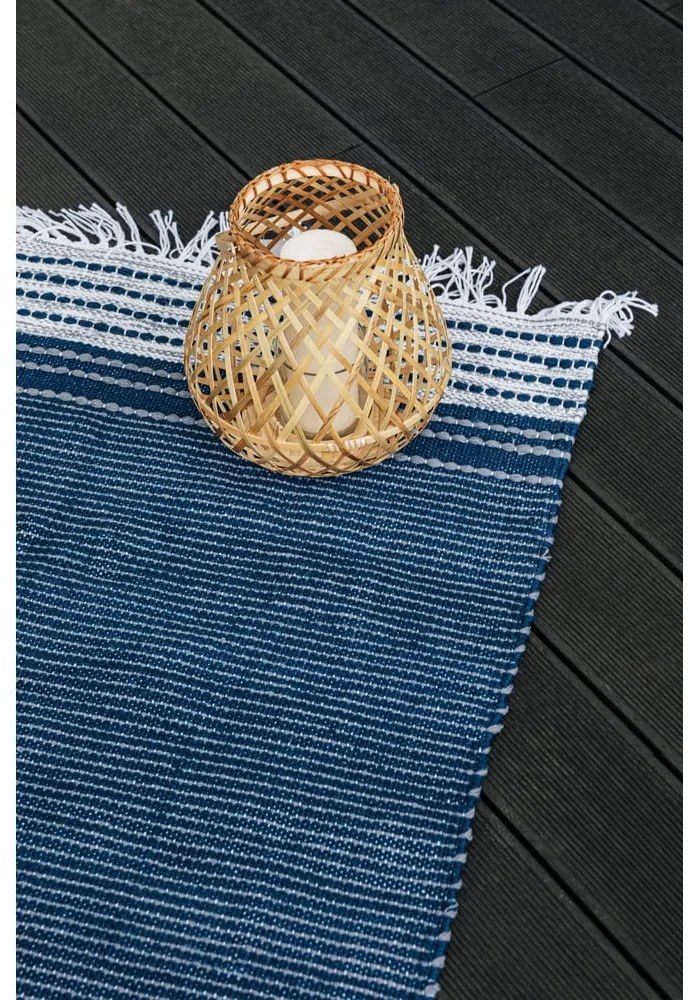 Tappeto da esterno bifacciale blu scuro in plastica riciclata , 120 x 180 cm Civil - Green Decore