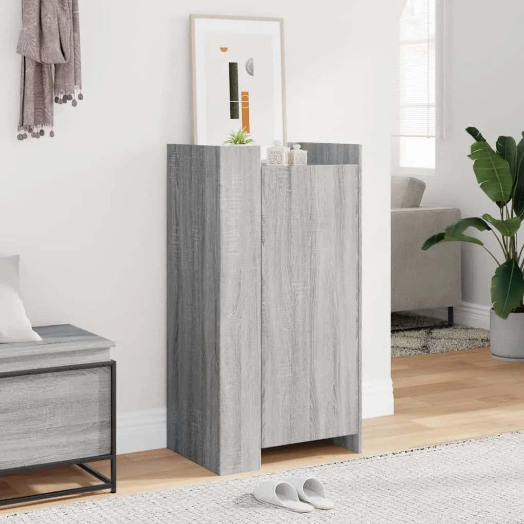 Scarpiera Grigio Sonoma 52x37,5x100 Cm İn Legno Multistrato /