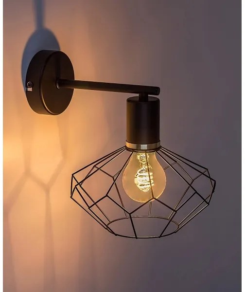 Rabalux 71064 - Applique FRAN 1xE27/40W/230V diametro 20 cm nero