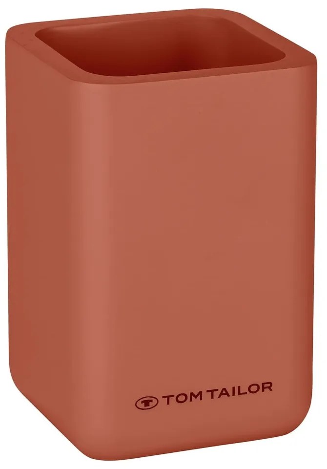 Portaspazzolino in poliresina arancione Tom Tailor T-Rounded – Wenko