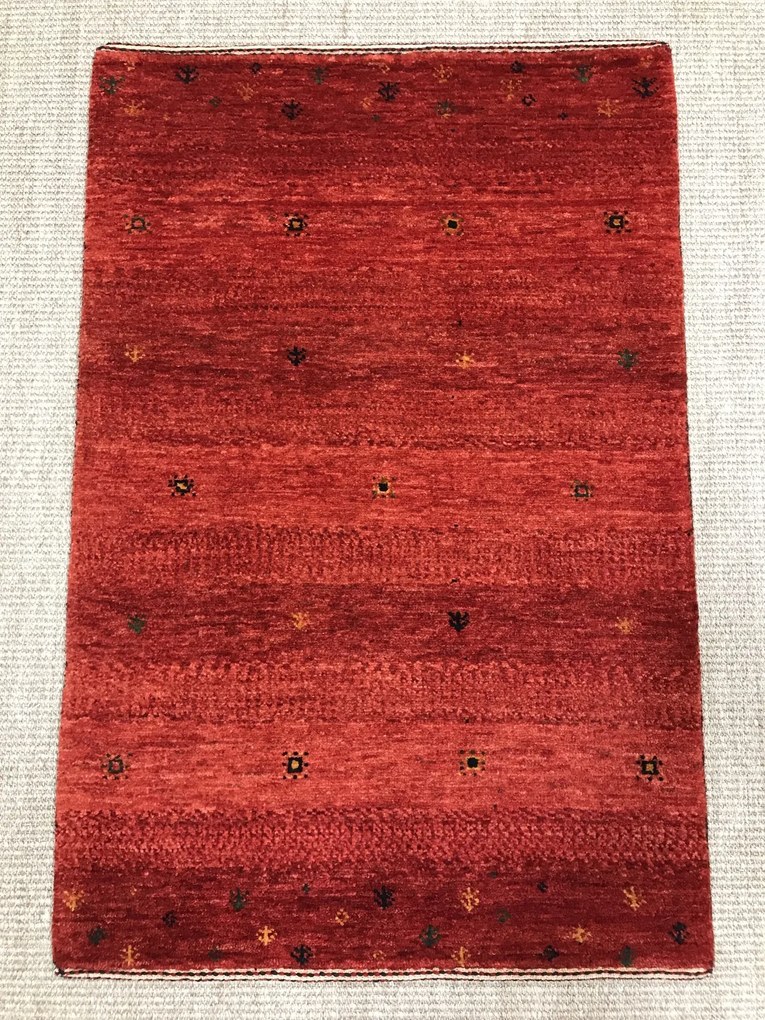 Loribaft Tappeto persiano 90 x 60 Rosso (Iran) Annodato A Mano