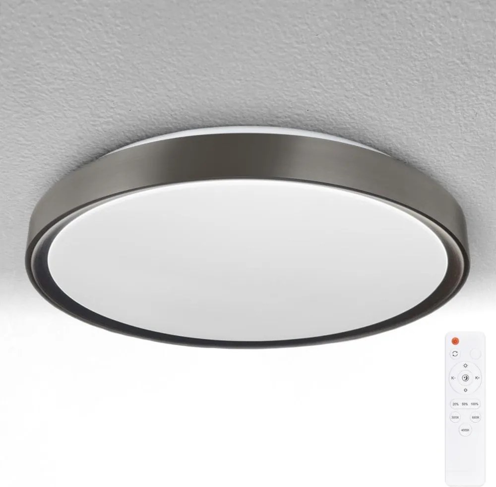 Brilagi-LED Lampada dimmerabile FANCIA LED/48W/230V 3000-6500K Ø 39 cm argento+telecomando