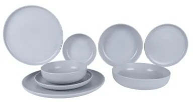 Set da tavola 8 pezzi grigio/porcellana
