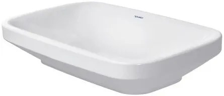 Lavabo 60x38 da appoggio rettangolare senza troppopieno Bianco lucido Durastyle 0349600000 Duravit