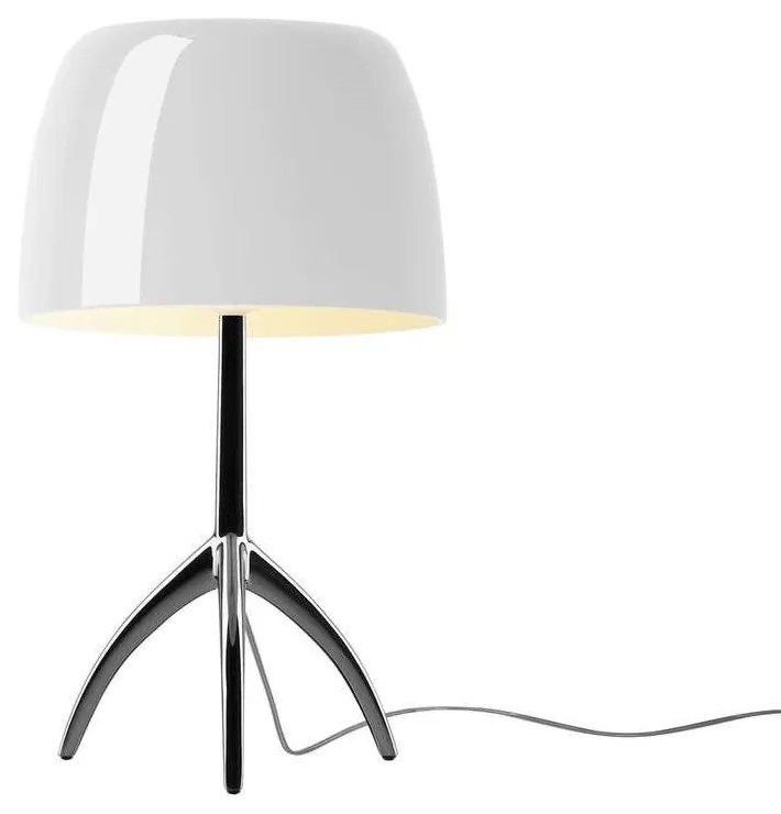 Foscarini - Lumiere Grande Lampada da Tavolo E27 Nero Cromato/Bianco Foscarini