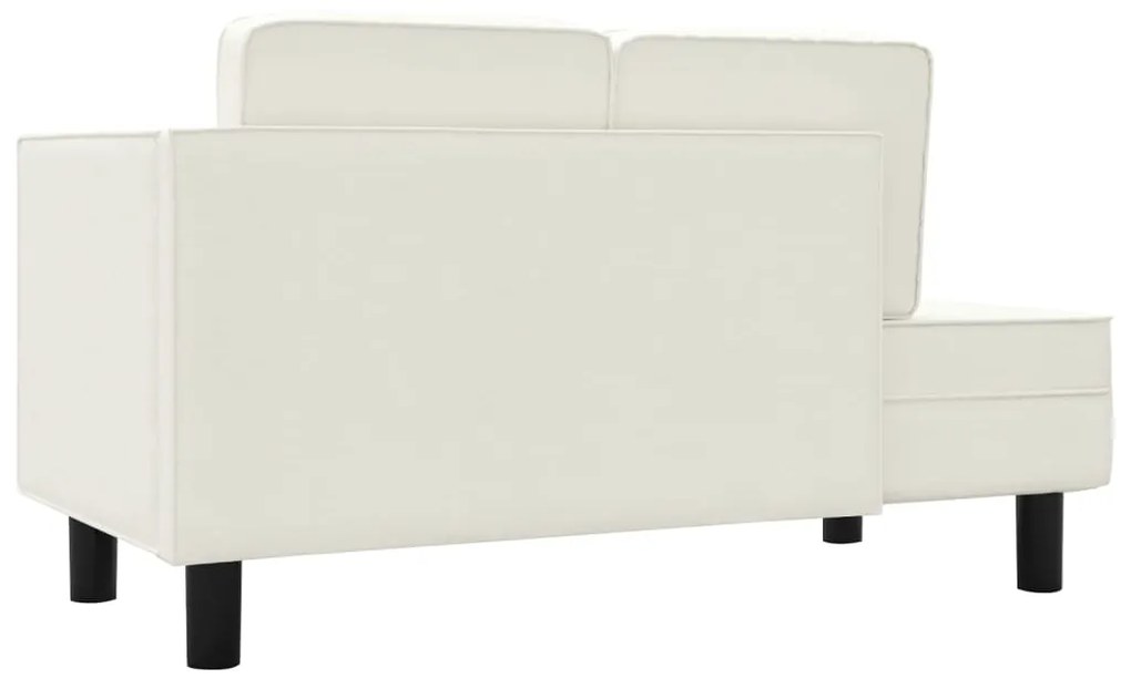 Sdraio con cuscini e capezzale crema in similpelle