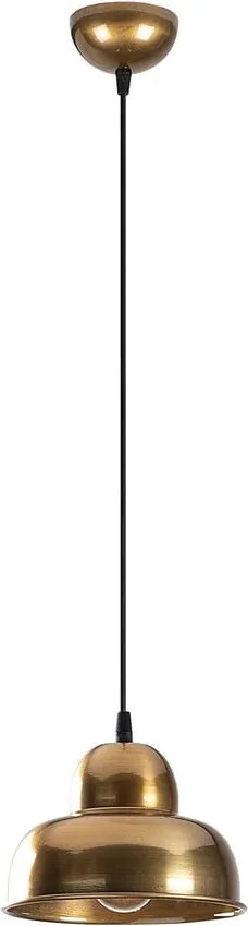 Lampadario dorato con paralume in metallo ø 20 cm Berceste – Opviq lights