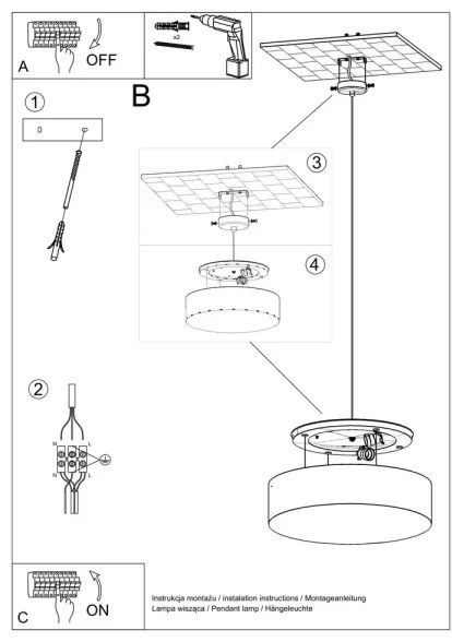 Lampadario a sospensione con filo ARENA 35 2xE27/60W/230V nero